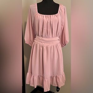 Pink chiffon dress